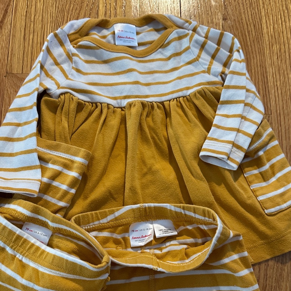 Hanna Andersson Yellow and White Kids Matching Set - Picture 3 of 3